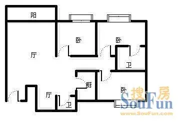 桥鸿一村户型图