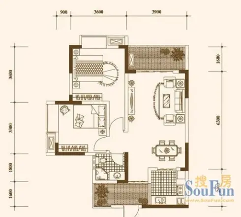 桥鸿一村户型图