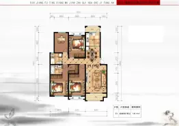 滨江福庭4室2厅1厨2卫建面138.91㎡
