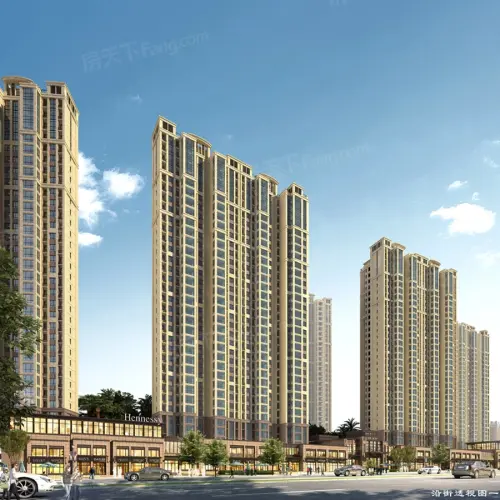 中骏蓝湾悦庭效果图沿街透视图