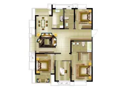 金通·玫瑰园4室2厅1厨2卫建面133.0㎡