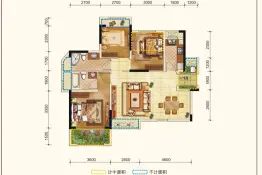 隆鑫印象城邦3室2厅1厨2卫建面98.59㎡