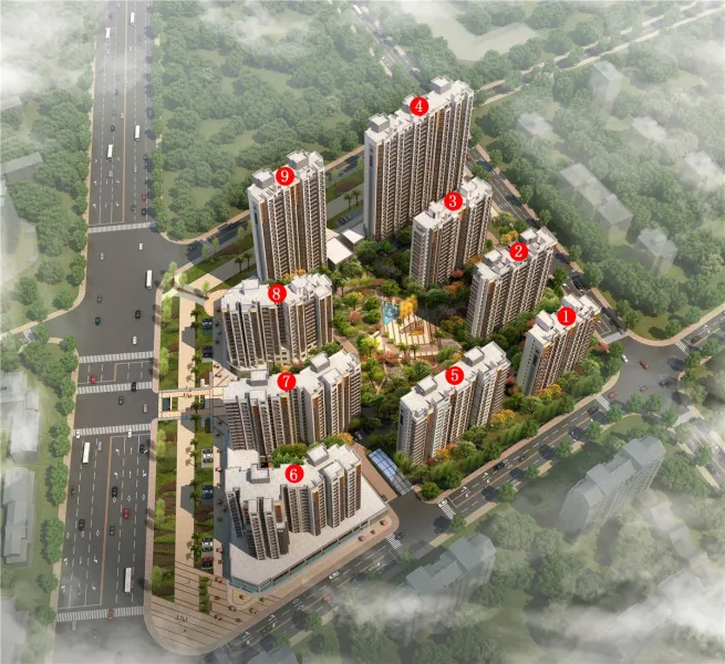 沙盘图拖动图片可以查看其它楼栋信息