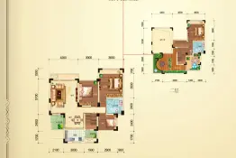 天成国际4室2厅1厨2卫建面123.27㎡