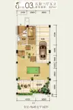 江滨首府G3户型首层平面图