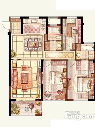 宁兴嘉利玫瑰园户型图