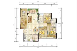 联康雅筑5室2厅1厨2卫建面107.0㎡