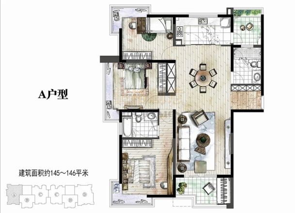 苏河融景户型图