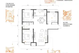 金色时光3室2厅1厨1卫建面114.92㎡