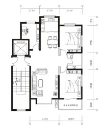 吴忠禧瑞华府3室2厅1厨1卫建面110.0㎡