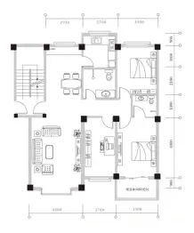 吴忠禧瑞华府3室2厅1厨1卫建面114.0㎡
