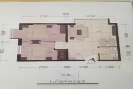 博士园2室2厅1卫建面73.88㎡