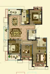 金通·玫瑰园4室2厅1厨2卫建面143.0㎡