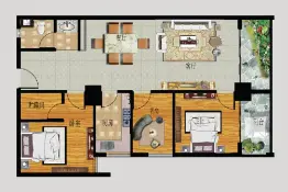 九龙·印象3室2厅1厨1卫建面101.03㎡