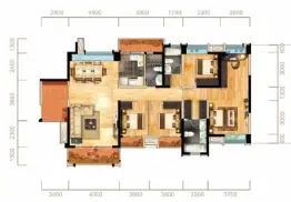 华侨城漫街4室2厅1厨3卫建面167.0㎡