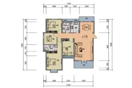 龙御华庭4室2厅1厨2卫建面143.68㎡