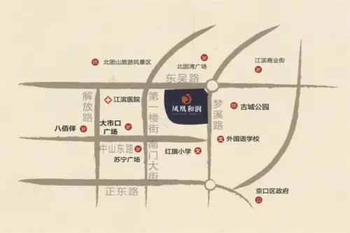 凤凰和润交通图小区区位图