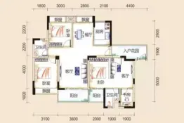 琼海商业步行街3室3厅1厨2卫建面127.84㎡