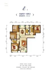 酒泉中天城苑4室2厅1厨2卫建面162.0㎡
