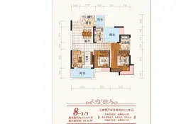 铜梁龙轩大地3室2厅1厨2卫建面103.57㎡