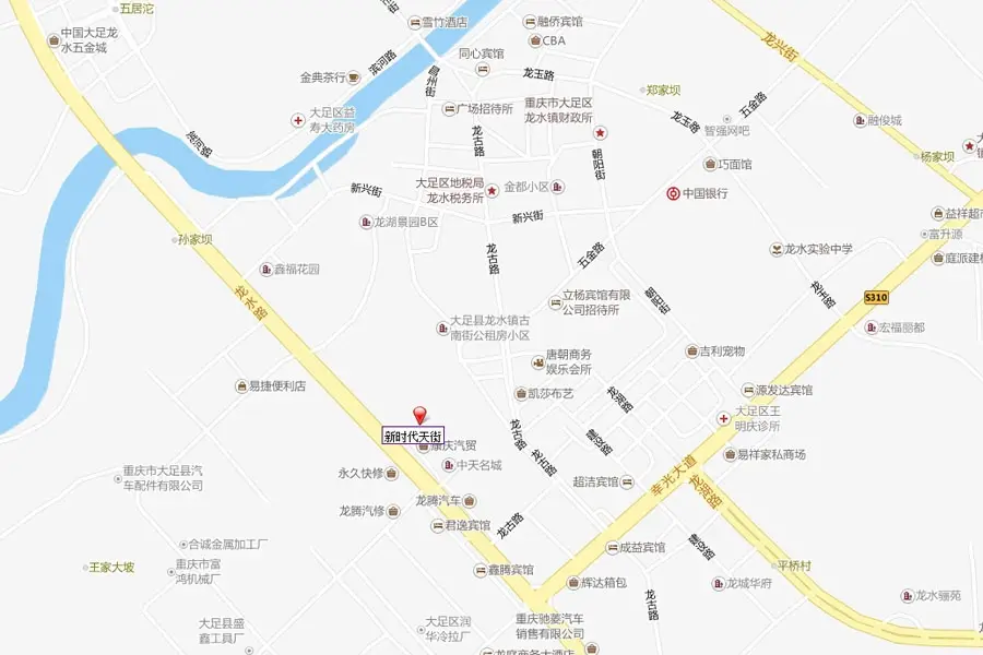 大足新时代天街交通图