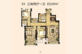 喜之郎丽湖湾3室2厅1厨1卫建面109.0㎡