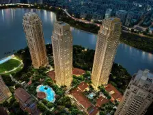 湖心岛叠墅!花园200多平,采光户型好。