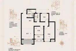 盛业清华园3室2厅1厨1卫建面88.0㎡