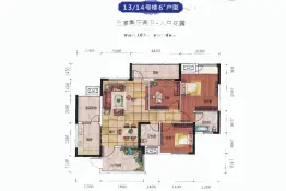 大足和鸿·观岳山3室2厅1厨2卫建面107.0㎡