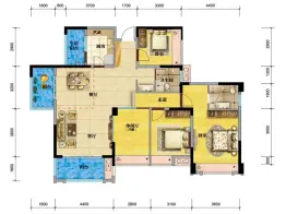 恩阳天娇华都4室2厅1厨2卫建面143.5㎡
