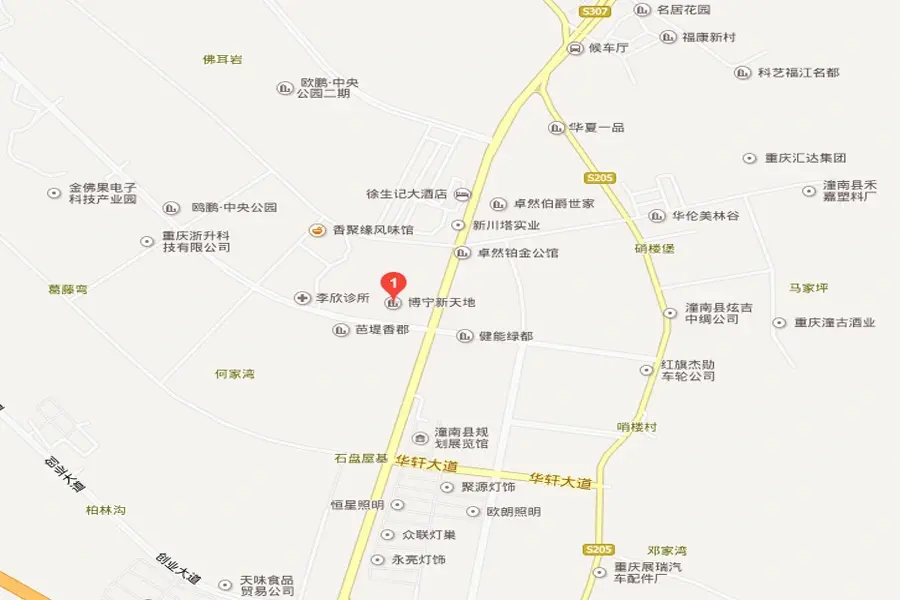 潼南博宁新天地交通图