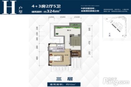 莱茵华庭7室2厅1厨5卫建面324.0㎡