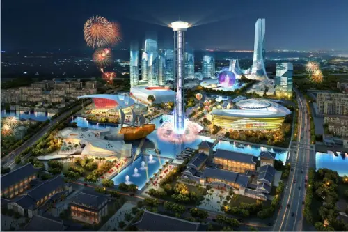 中信国安·北海城效果图整体效果图夜景