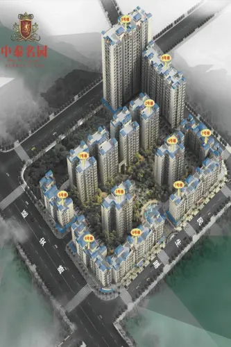中泰名园效果图总平图图