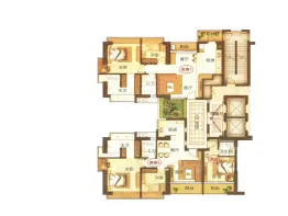 天宸3室4厅1厨4卫建面246.0㎡