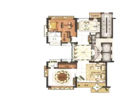 天宸2室4厅1厨2卫建面246.0㎡