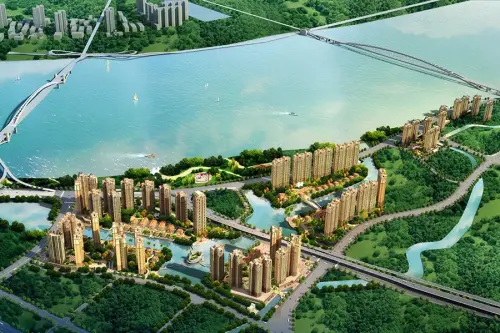 百信御江帝景效果图项目俯瞰图