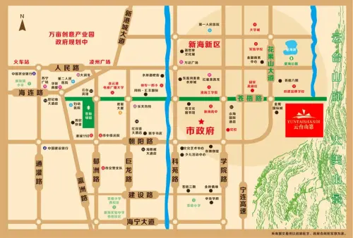 云台山第交通图云台山第区位图