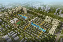 万科荣成兰乔圣菲鸟瞰图