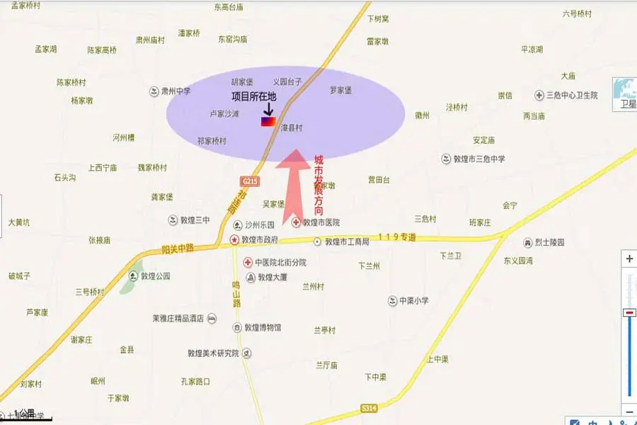 敦煌阳光现代城交通图