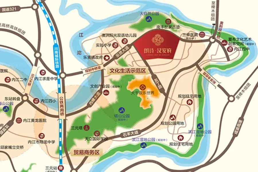 朗诗·汉安府交通图