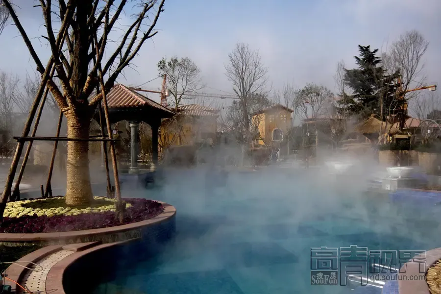 这里不是仙山,也不是海市蜃楼,而是即墨温泉镇.
