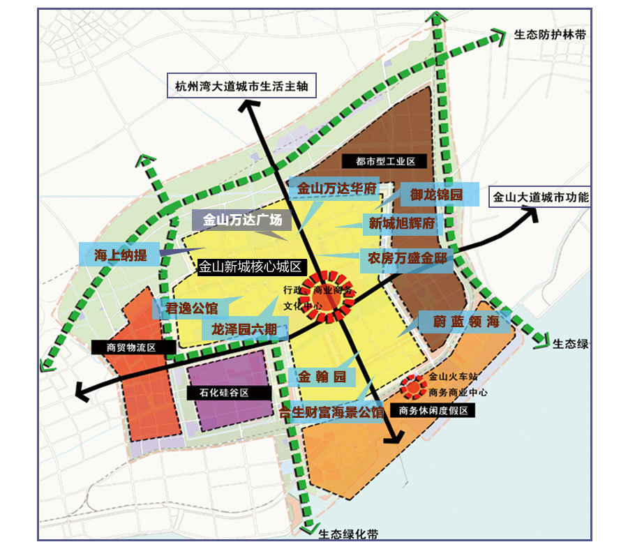 上海过去一年哪个板块卖房多系列之第二名金山新城